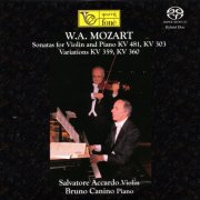 Salvatore Accardo, Bruno Canino - Mozart: Sonatas for Violin and Piano  KV 481, KV 303 Variations KV 359, KV 360 (2021) [SACD]