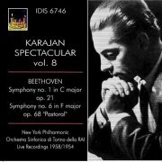 Herbert von Karajan - Karajan spectacular vol 8 New york Philharmonic Orchestra Orchestra Sinfonica Rai Torino Live Rrecordings 1958 - 1954 (2022)