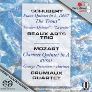 Beaux Arts Trio, Grumiaux Quartet - Schubert: Piano Quintet “Trout” in A, D667; Mozart: Clarinet Quintet in A, KV581 (2003) [SACD]