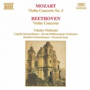 Takako Nishizaki, Capella Istropolitana, Slovak Philharmonic Orchestra, Stephen Gunzenhauser, Kenneth Jean - Mozart: Violin Concerto No. 3 / Beethoven: Violin Concerto in D Major (1995)